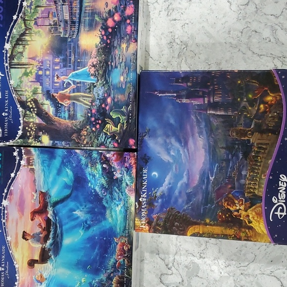 3 total Thomas Kinkade Disney Puzzles 750ea - Picture 4 of 4
